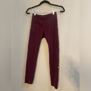 Maroon LuLululemon align leggings size 4